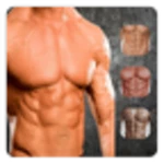 fitness men body building android application logo